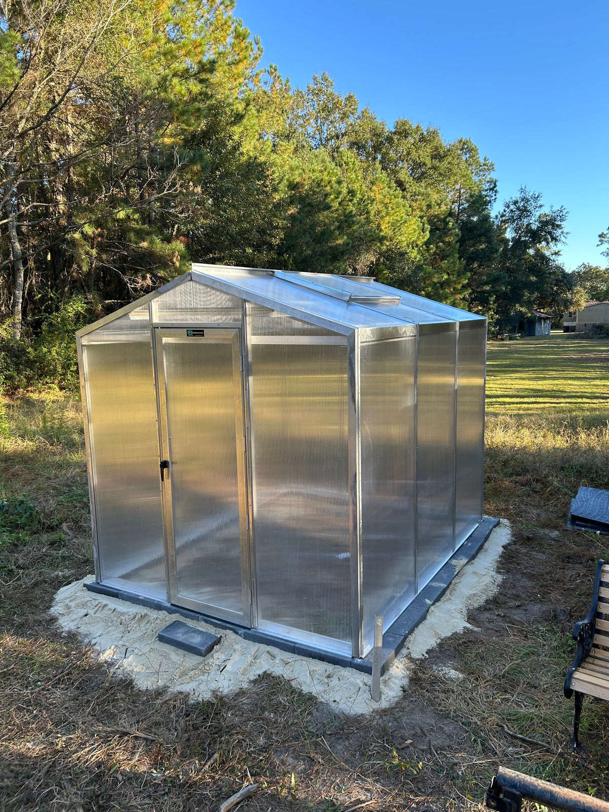 Palmetto 8' x 10' Aluminum & Glass Greenhouse Kit
