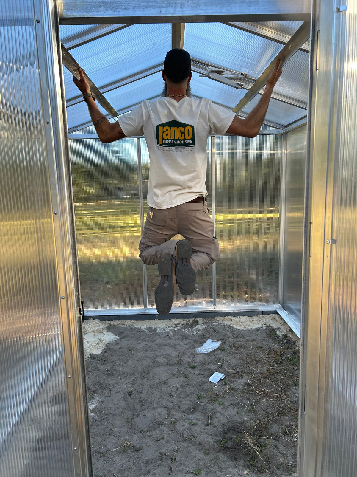 Palmetto 8' x 10' Aluminum & Glass Greenhouse Kit