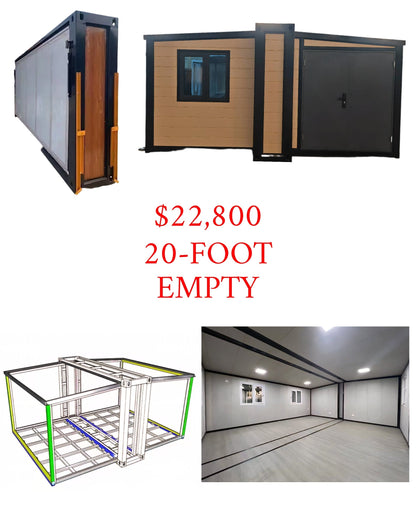 Folding Tiny Home for Compact Living – 20-Ft or 40-Ft