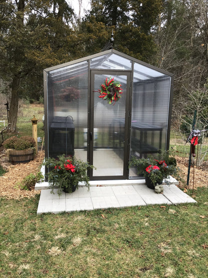 Palmetto 8' x 10' Aluminum & Glass Greenhouse Kit