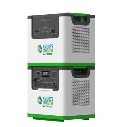 Portable power station with 'Nature's Generator' branding on a white background