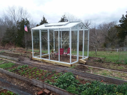 Palmetto 8' x 10' Aluminum & Glass Greenhouse Kit
